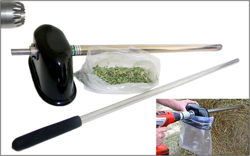 Hay bale sampler probe - hay,